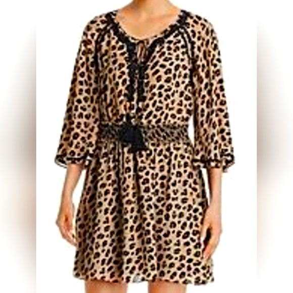 Kobi Halperin NEW Dress Leopard Black Gold Silk SMALL - Picture 2 of 9